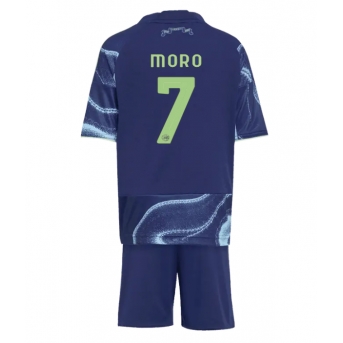 Billige Fotballdrakt Ajax Raul Moro #7 Replika Bortedraktsett Barn 2025-26 Kortermet (med bukser)